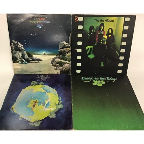 91 - 4 X YES VINYL LP RECORDS. Titles to include - The Yes Album (Plum Label) - Fragile (with booklet) - ... 