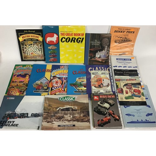 108 - The Great Book of Corgi 1956-1983 together with other diecast books and catalogues.