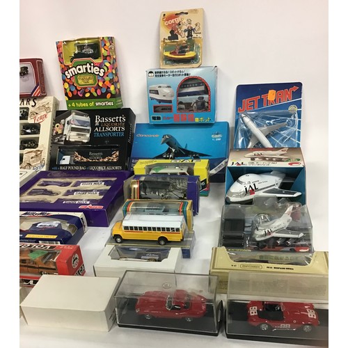 113 - Collection of boxed diecast models to include Majorette Cadburys Collection, The Collectable Souveni... 