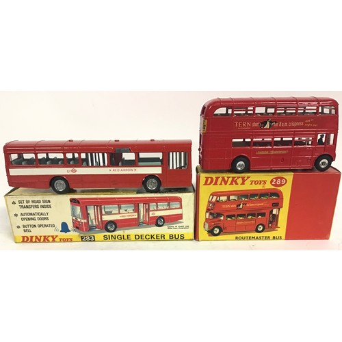 122 - 2 Dinky bus models: 289 Routemaster Bus with 