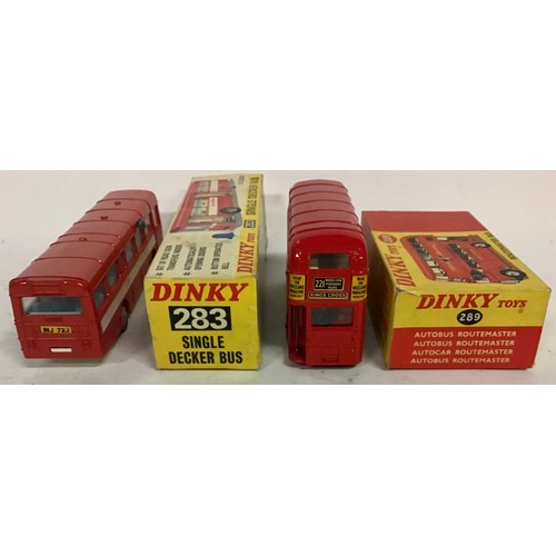 122 - 2 Dinky bus models: 289 Routemaster Bus with 