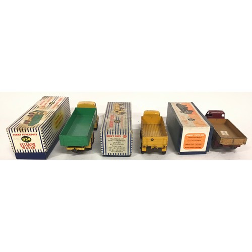 120 - 3 Dinky models: 934 Leyland Octopus Wagon - yellow cab & chassis, green back, front & side flashes, ... 