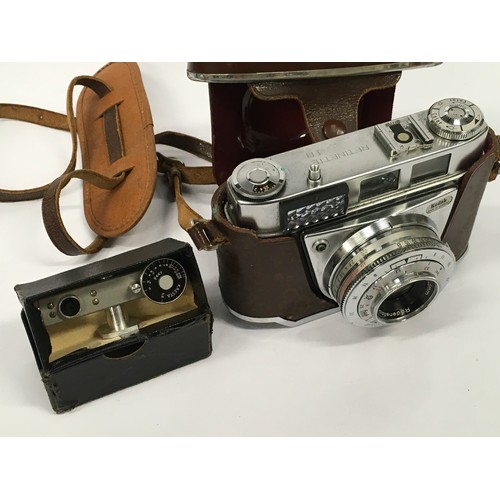 122 - Vintage ELJY Lumiere miniature camera together with a Kodak Retinette camera and boxed Kresta rangef... 