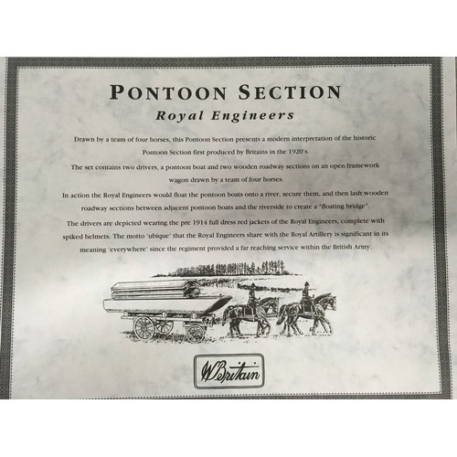 162 - Britains 5962 Pontoon Section Royal Engineers set and 5291 The Honourable Artillery Company set. Bot... 