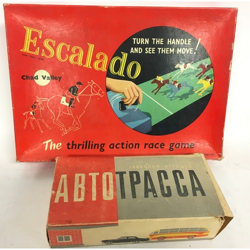 165 - Vintage Chad Valley Escalado game together with a tin plate clockwork toy.