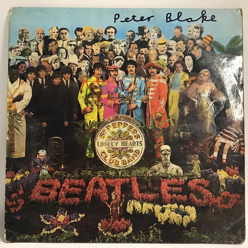 53 - THE BEATLES LP RECORD SIGNED BY SIR PETER BLAKE. A copy of ‘Sgt Peppers Lonely Hearts Club Band’ her... 