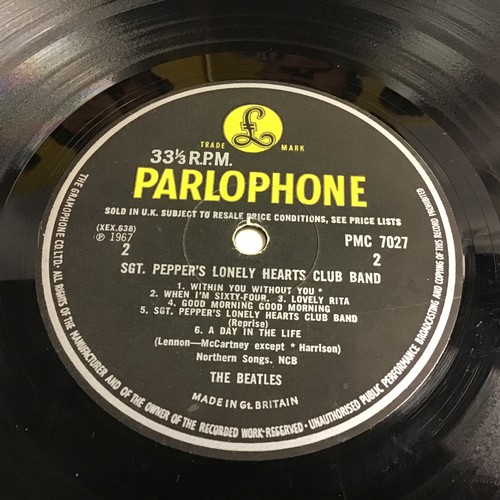 53 - THE BEATLES LP RECORD SIGNED BY SIR PETER BLAKE. A copy of ‘Sgt Peppers Lonely Hearts Club Band’ her... 