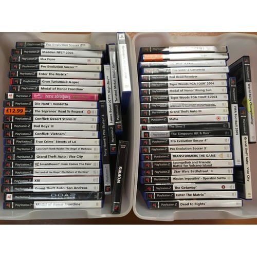 582 - 2 BOXES OF PLAYSTATION 2 GAMES. Various games found in great conditions.