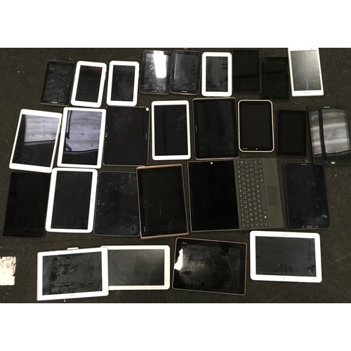 175 - A collection of various tablets to include Samsung and Kindles etc.