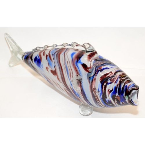 268 - A mid 20thC Murano glass fish 33cms across