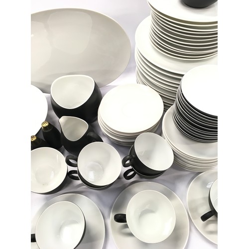 310 - Rosenthal Continental China Raymond Loewy mid 20th century tea/dinner service in the Charcoal colour... 