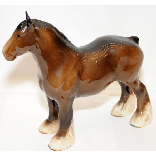 291 - Large Beswick glossy shire horse, 22cms tall