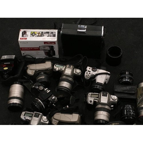 211 - Various cameras and lenses.