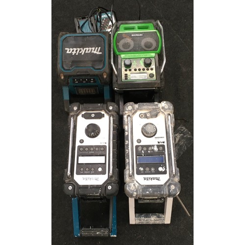 186 - Various site radios to Include Makita