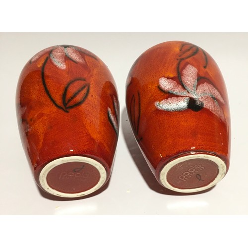 9 - Poole Pottery living glaze Daisy pair of vases approx 7