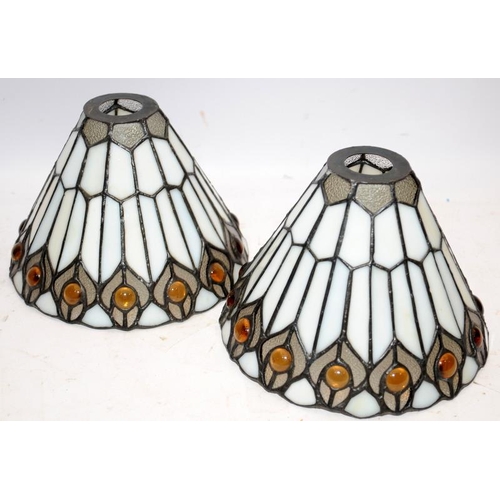 319 - Four Tiffany style lamp shades