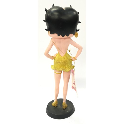 257 - Betty Boop small figurine in yellow sparkly dress 32cm tall.