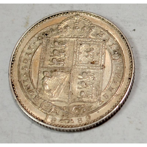 61 - Victoria 1889 small head shilling