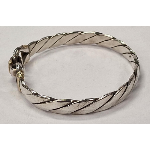 416 - Silver/Gold hallmarked bracelet.