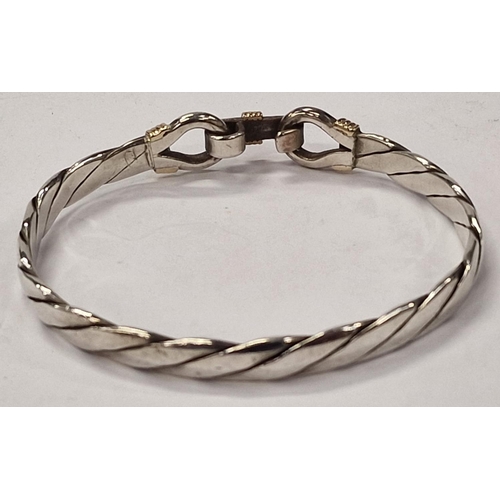 416 - Silver/Gold hallmarked bracelet.