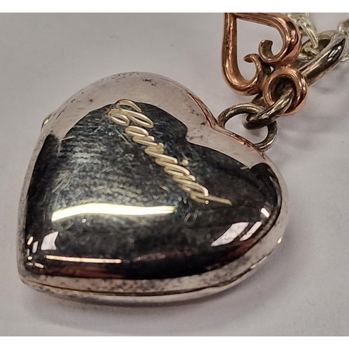 419 - A Clogau Welsh gold/silver locket and chain