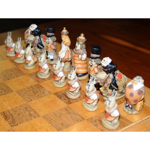 6 - Super quality Alice in Wonderland chess set from Studio Anne Carlton. Hand crafted and individually ... 