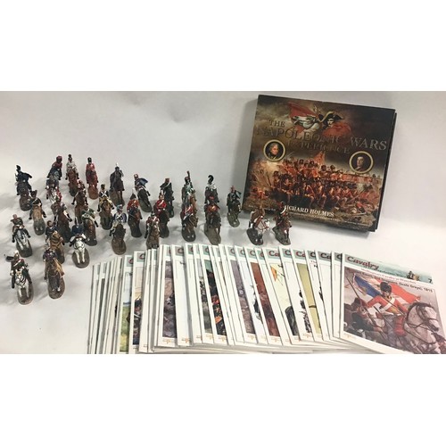 168 - Collection of 29 Del. prado Napoleonic Era painted metal soldiers on horseback with their related ma... 