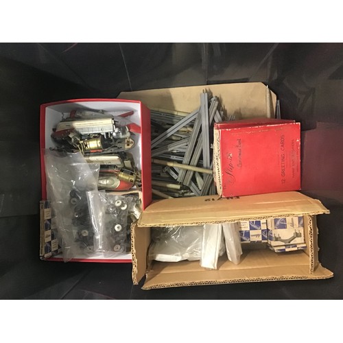 167 - Large box of 1960’s original Schuco  Disneyland monorail track, carriages, parts, Etc.