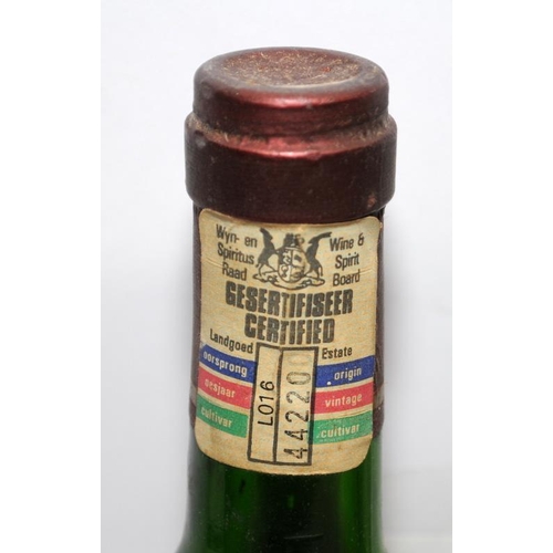 22 - 2 x 70cl bottles South African Spier Pinotage 1970's vintage wine. Some rubbing to labels, vintage d... 