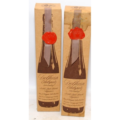 23 - 2 x 37.5cl bottles South African Delheim Edelspatz Noble Late Harvest Botrytis. 1980 vintage. Boxed ... 