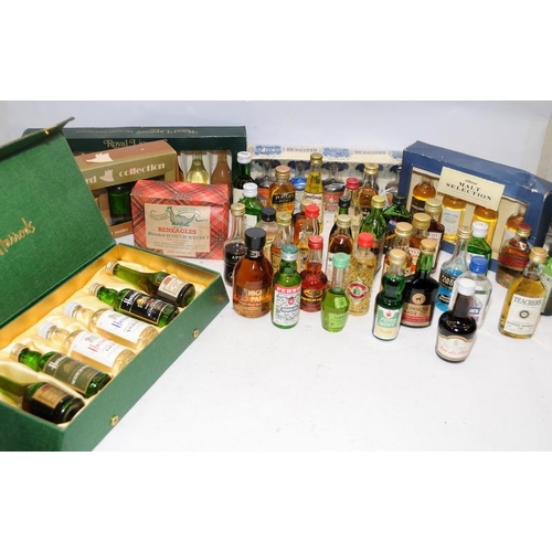 30 - A large collection of Spirits miniatures including boxed sets. All seals intact, any low levels due ... 