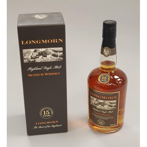 52 - Longmorn 15Y highland single malt scotch whisky 70cl boxed.