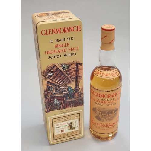 55 - Glenmorangie 10 Years Old Single Highland Malt Scotch Whisky in display tin.