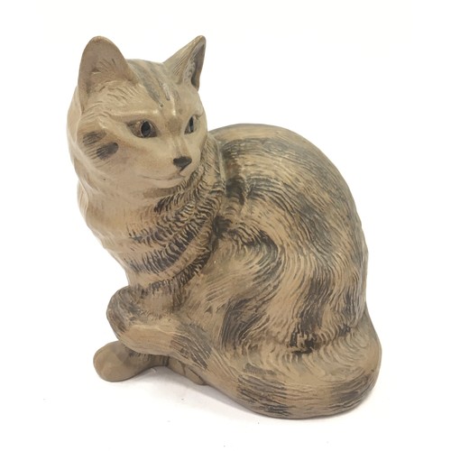 48 - Poole Pottery stoneware Tabby Cat modelled by Barbara-Linley-Adams 7.6