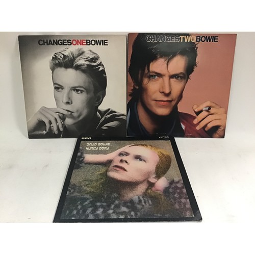 98 - DAVID BOWIE ALBUMS X 3. Title’s here include - Changes One (RS 1055) - Changes Two (BOW LP3) and Hun... 