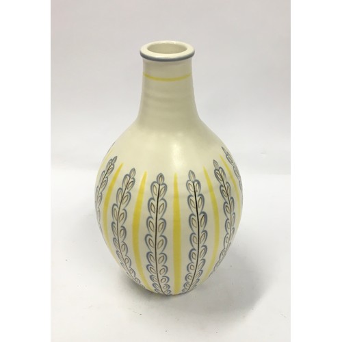 37 - Poole Pottery Freeform shape 690 YHS pattern carafe vase 10