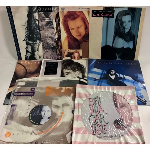 55 - SELECTION OF VARIOUS BELINDA CARLISLE 12” VINYL. This set of records includes the clear vinyl copy o... 