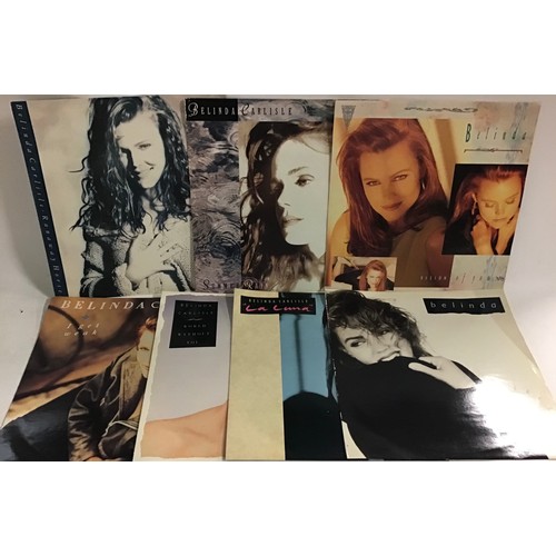 55 - SELECTION OF VARIOUS BELINDA CARLISLE 12” VINYL. This set of records includes the clear vinyl copy o... 