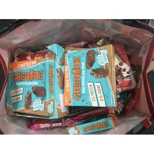 121 - A bag of protein bars. (H102)