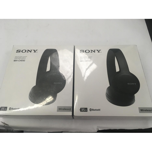 128 - Sony headphones x 2 in boxes.(34)