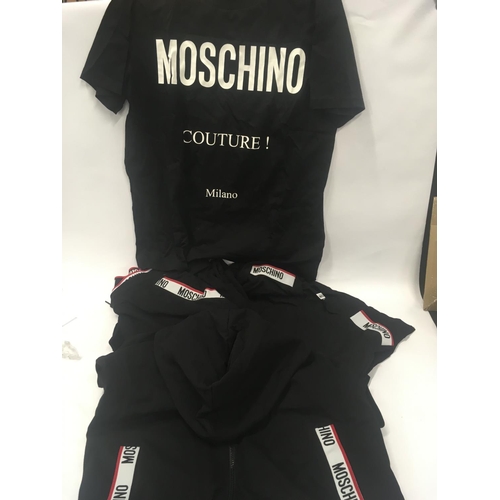 134 - Moschino tracksuit and 2 Moschino t shirts (H72, H73)