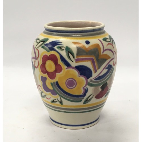 79 - Poole Pottery shape 266 AR pattern vase 5.6