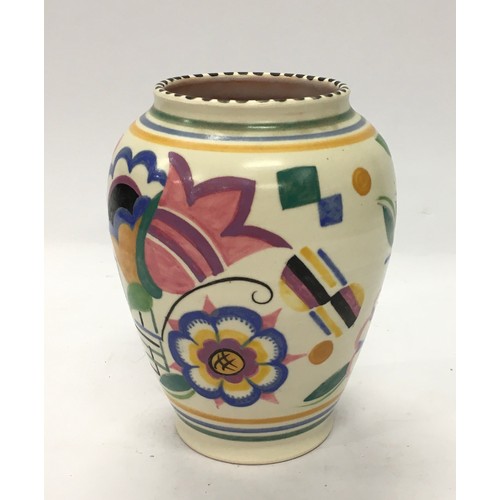 80 - Poole Pottery shape 442 MB pattern vase 6.25