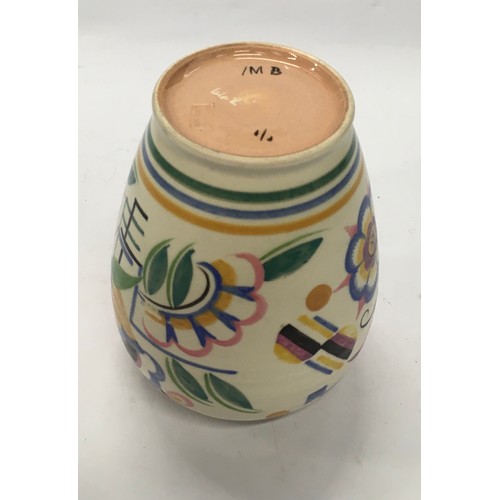 80 - Poole Pottery shape 442 MB pattern vase 6.25