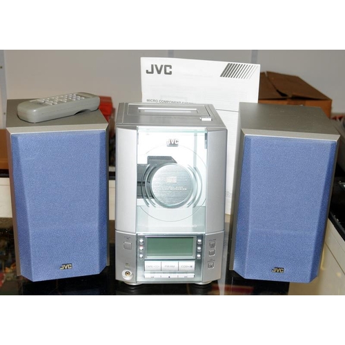 489 - JVC micro component system UX-V10 with instruction manual. (D1)