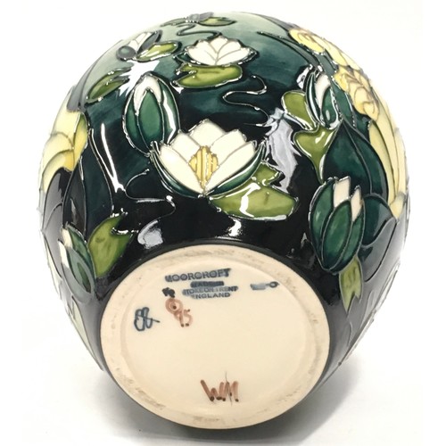 8 - Moorcroft Rachel Bishop Lamia vase of squat bulbous form. 17cm tall. Signed and stamped to base.