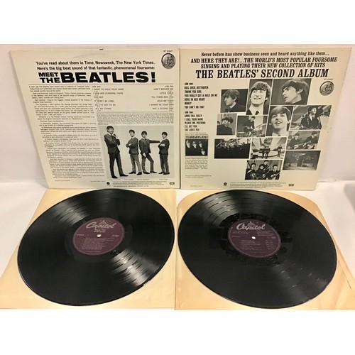 6 - THE BEATLES X 2 VINYL LP RECORDS. Here we have copies of 'Meet The Beatles' on US Capitol ST 2047 fo... 