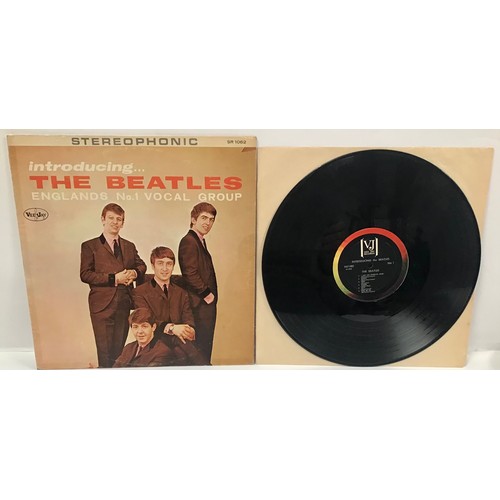 27 - 'INTRODUCING THE BEATLES' STREOPHONIC LP RECORD. Great release on VeeJay Records SR 1062. Record is ... 