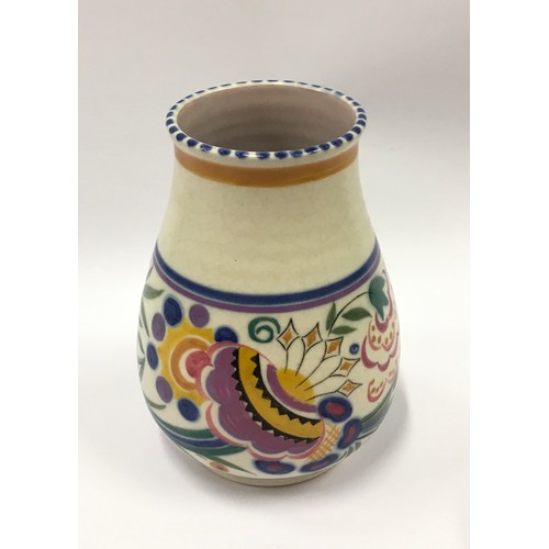 98 - Poole Pottery shape 266 BO pattern vase 5.8