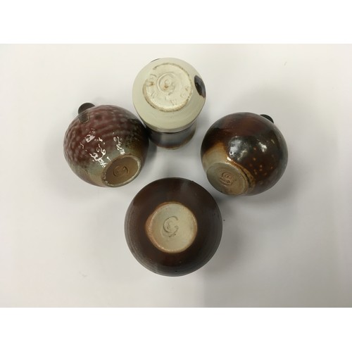 116 - Poole Pottery interest Guy Sydenham miniature vases (4)